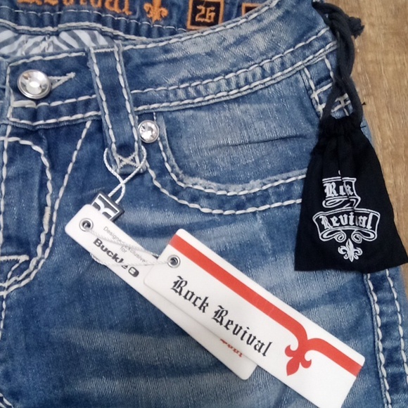 Rock Revival NWT Jeans Women's 26 Lacey Boot Cut Embellished Rhinestones - Picture 5 of 9